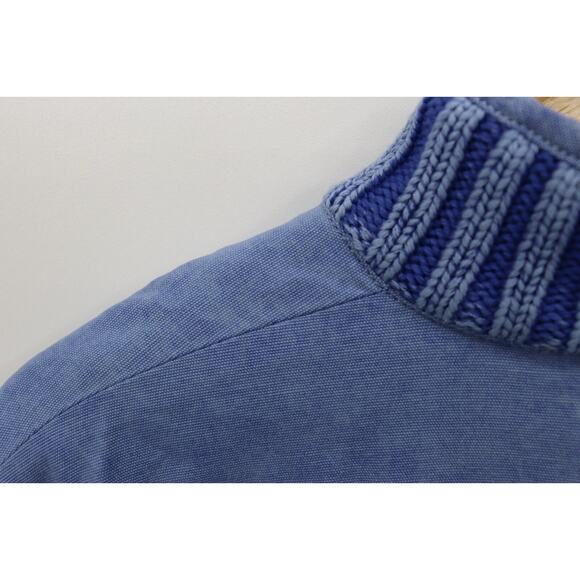 Vineyard Vines by Shep & Ian Tide Blue Men's 1/4 Zip Cableknit Sweater L - Picture 7 of 9
